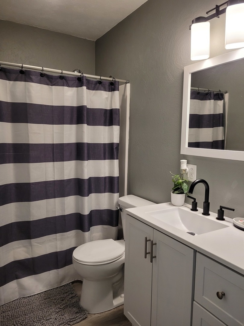 1102 East Bethel Road Mount Vernon, IL 62864 - Photo 10 of 16 a bathroom with a sink a toilet and a mirror
