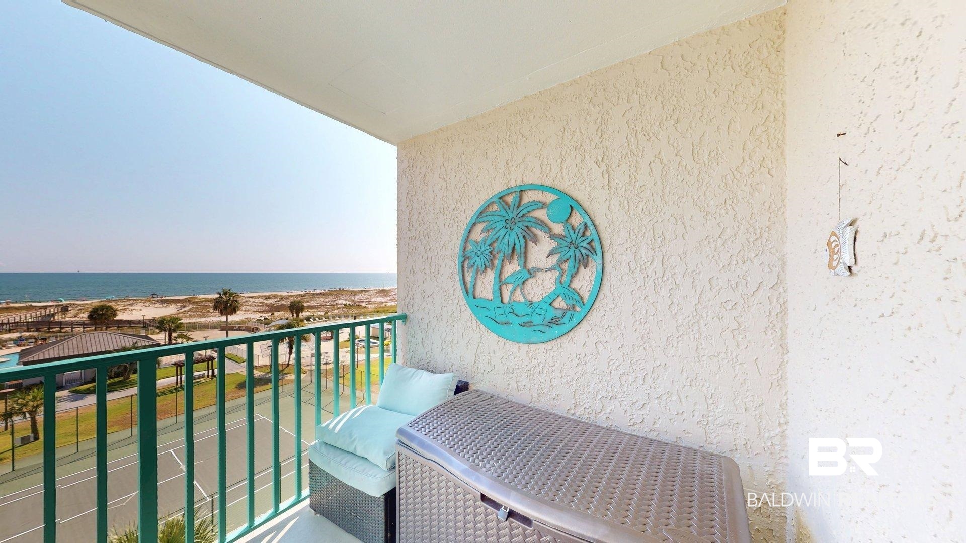 645 Plantation Road, Unit 6503 Gulf Shores, AL 36542 - Photo 31 of 53 Balcony with view of water and beach