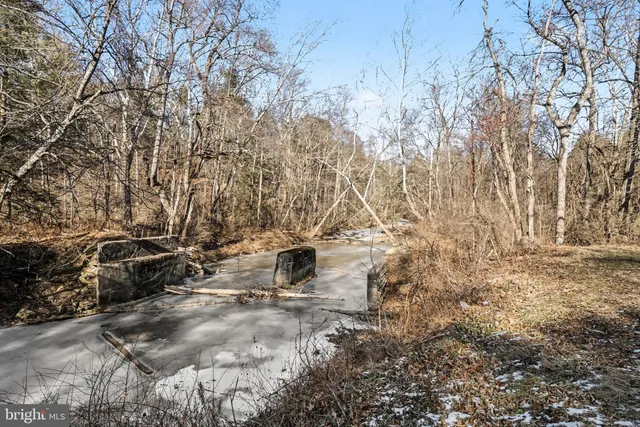 a view of yard covered with snow