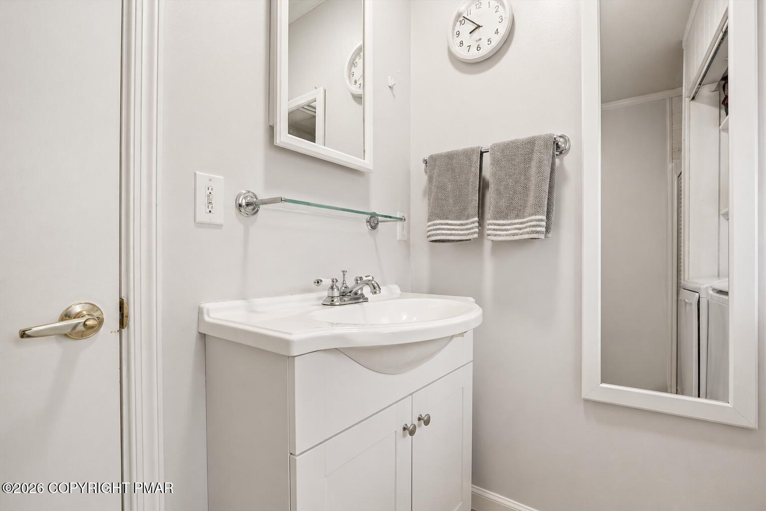 53 Barren Road East Stroudsburg, PA 18302 - Photo 16 of 57 a bathroom with a sink a vanity and a mirror