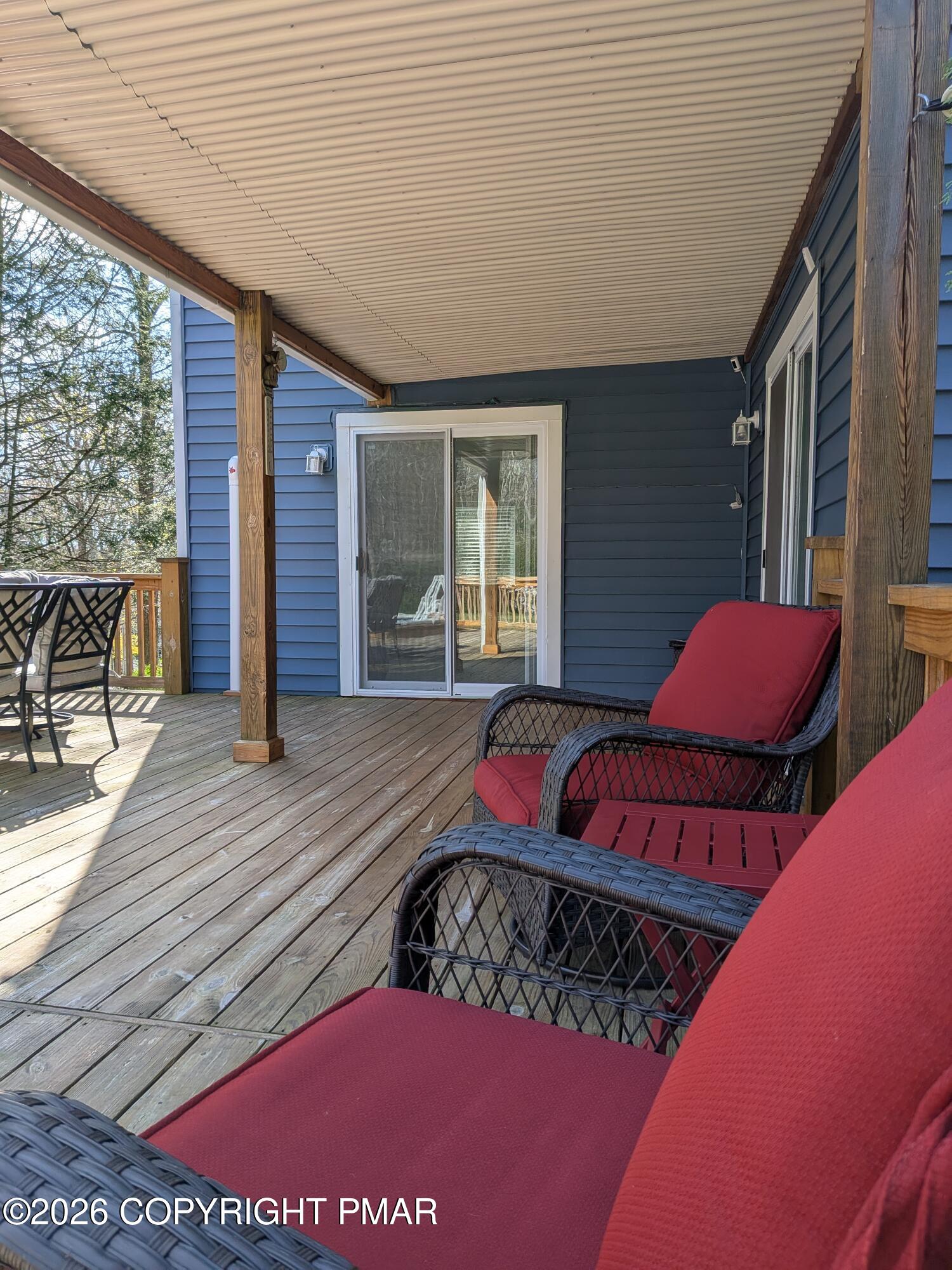53 Barren Road East Stroudsburg, PA 18302 - Photo 32 of 57 a view of an outdoor space with porch and wooden floor