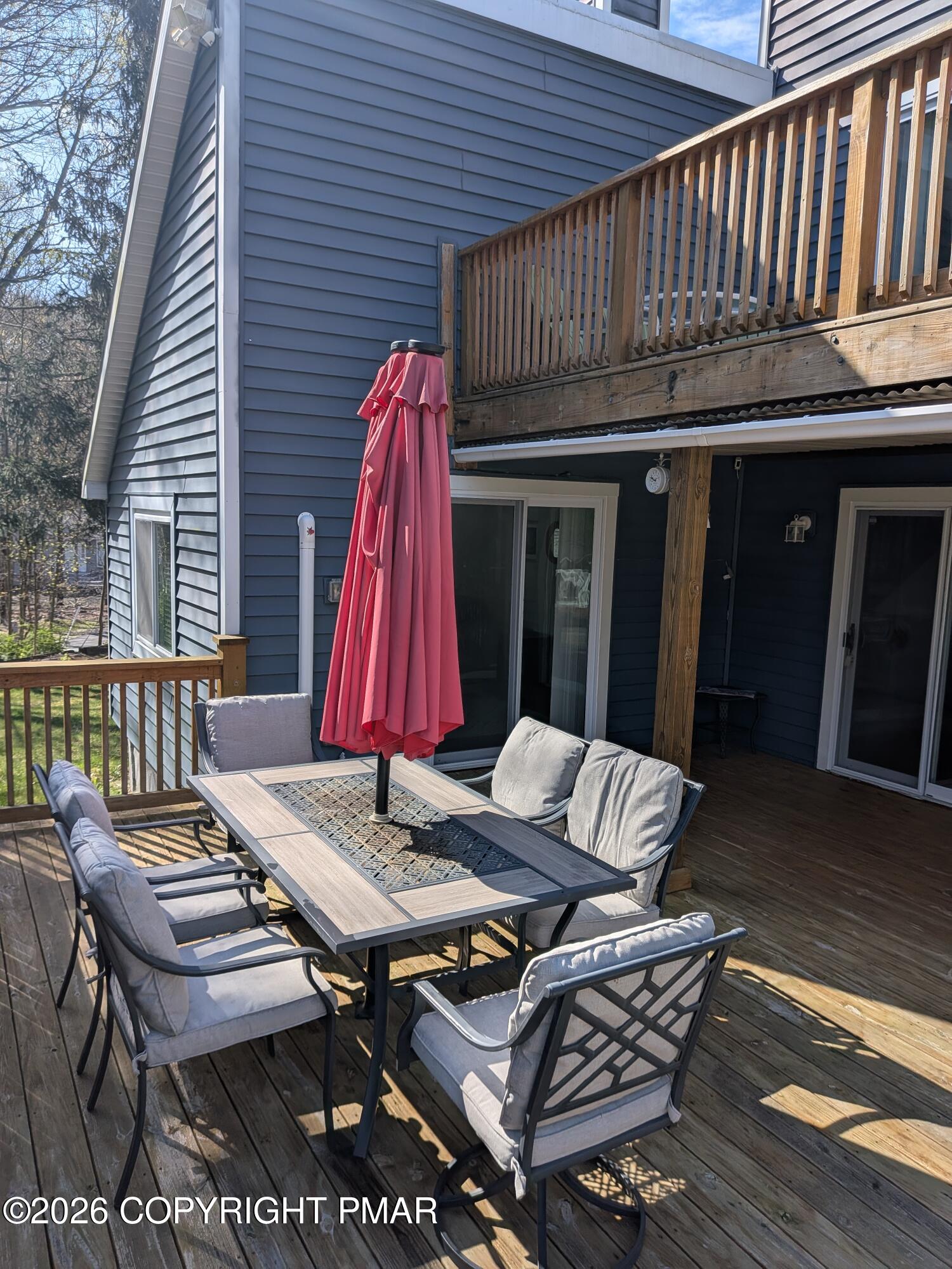 53 Barren Road East Stroudsburg, PA 18302 - Photo 34 of 57 a view of a wooden chairs on the deck