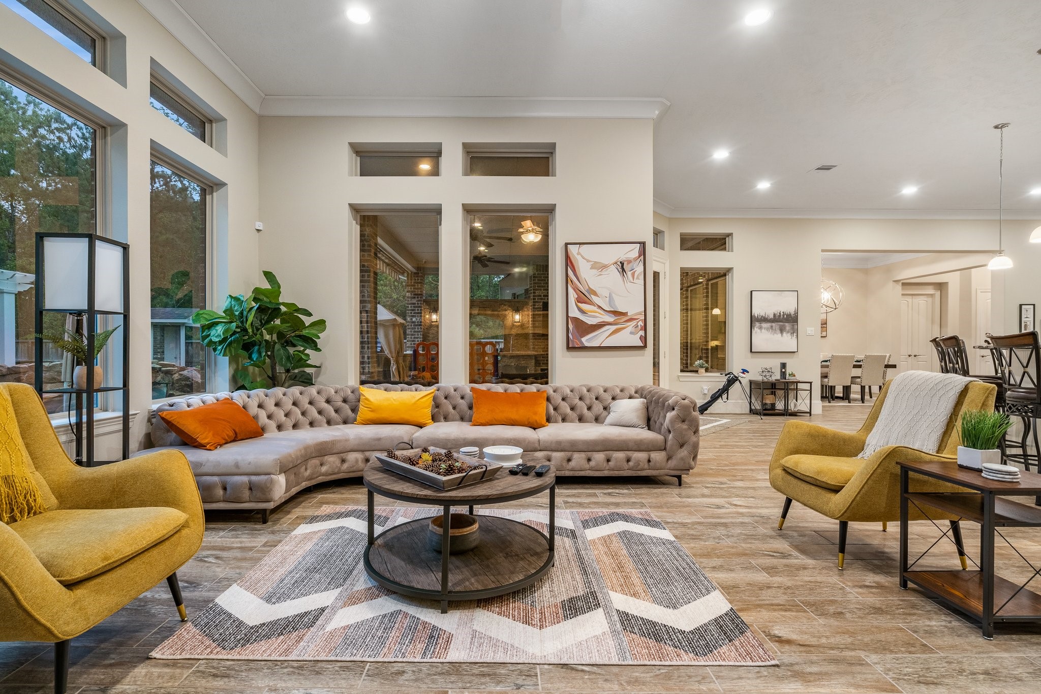 27411 Hazy Landing Court Spring, TX 77386 - Photo 18 of 50 a living room with furniture a rug and a large window