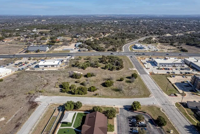 an aerial view of a city