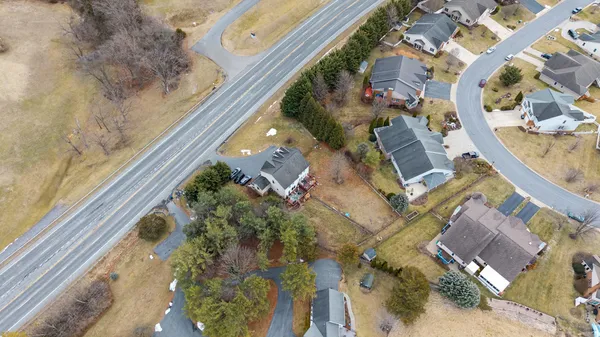 an aerial view of a city