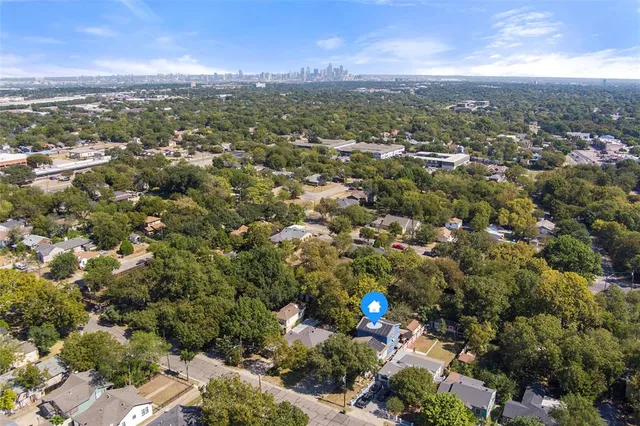 an aerial view of a city
