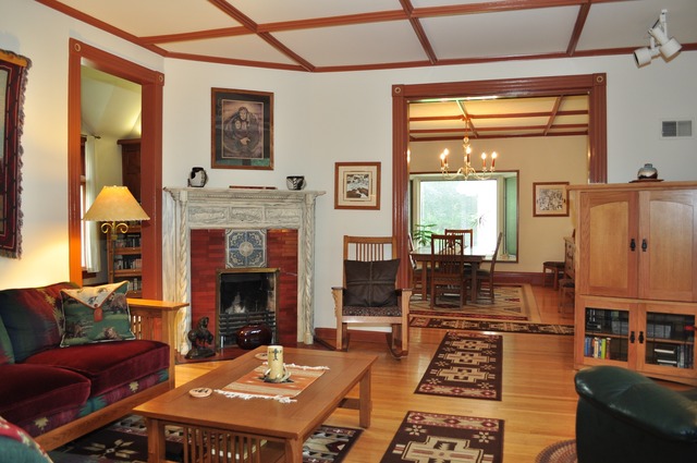 30 West Avenue Riverside, IL 60546 - Photo 3 of 21 a living room with furniture a large window and a fireplace