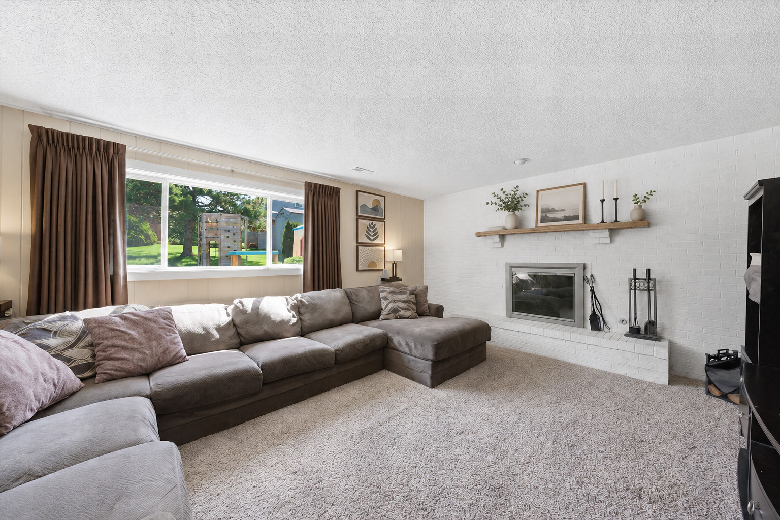3517 Jacqueline Drive Crete, IL 60417 - Photo 9 of 26 a living room with furniture a fireplace and a large window