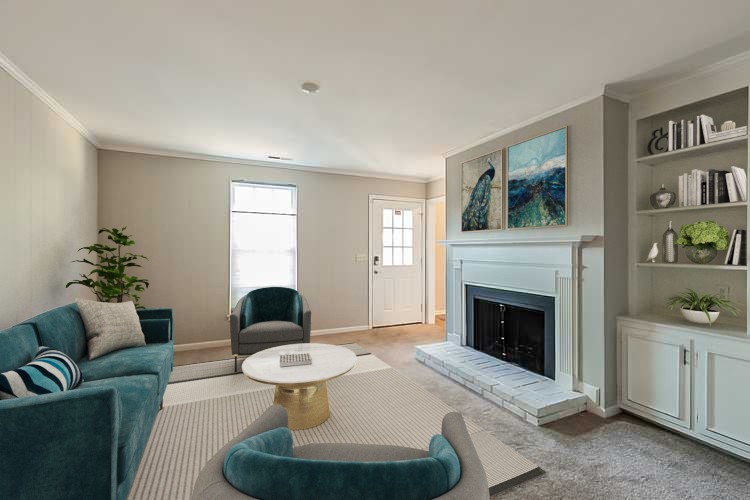 896 General George Patton Road Nashville, TN 37221 - Photo 2 of 23 a living room with furniture and a fireplace