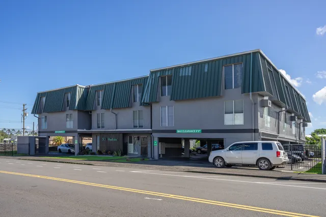 a car parked in front of a building