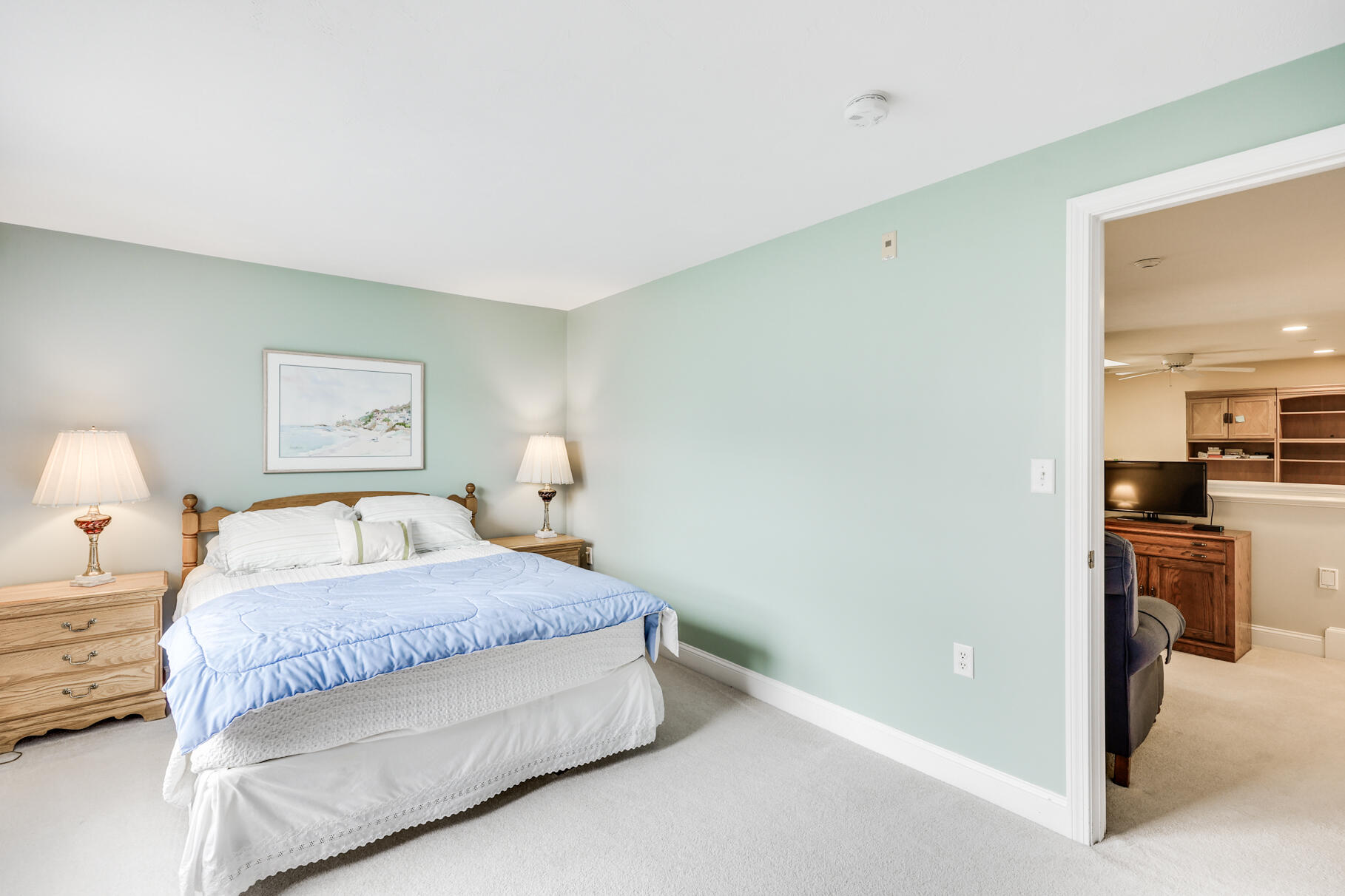 9 Stratford Ridge Mashpee, MA 02649 - Photo 28 of 34 a bedroom with a bed and a view of kitchen