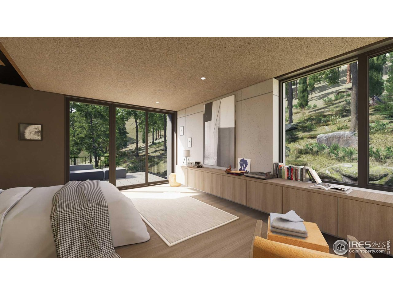 695 Cutter Lane Boulder, CO 80302 - Photo 12 of 39 a living room with furniture and large windows