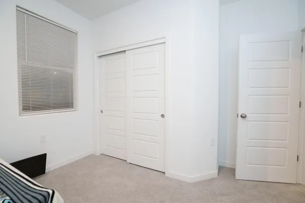 a view of a livingroom with closet