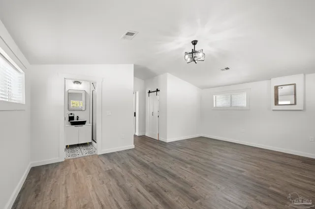 a view of hallway with stairs