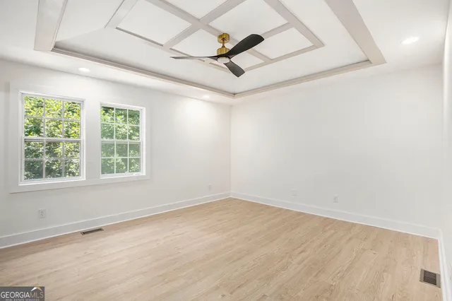 an empty room with a window