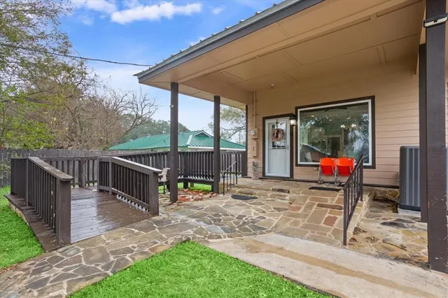 a view of outdoor space and deck