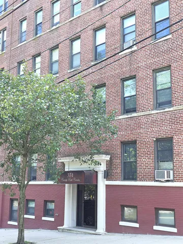 a front view of a building