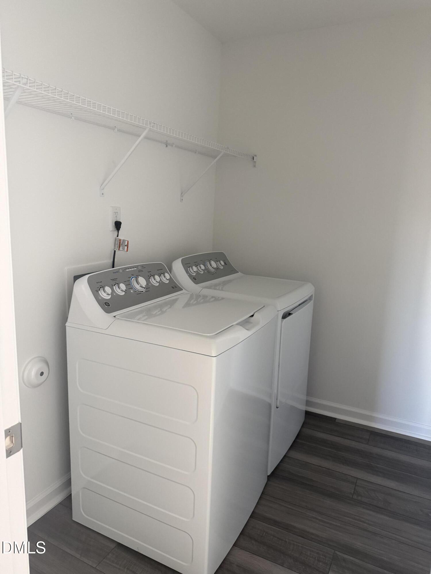 1028 Red Finch Way Angier, NC 27501 - Photo 38 of 50 a utility room with wooden floor washer and dryer