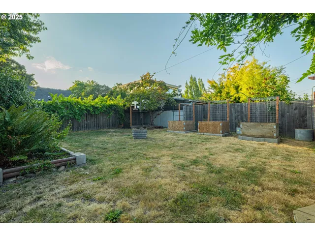 a backyard of a house