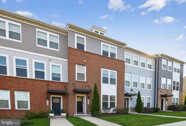 a front view of a building with yard