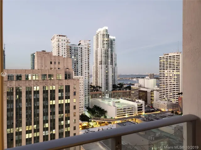 a view of a tall building