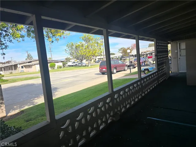 a view of city from a balcony