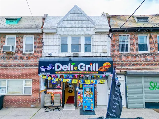 a front view of multiple houses