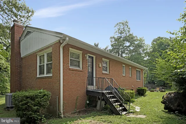 a garden view with a sitting space