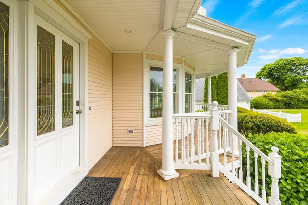 a view of a house with deck