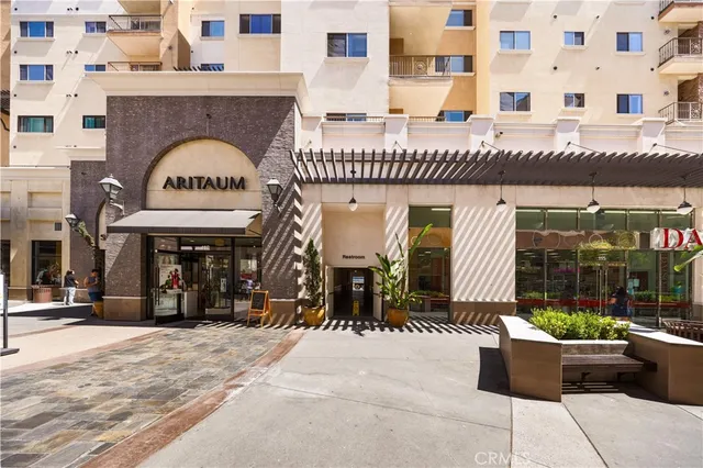 a view of a building with entryway