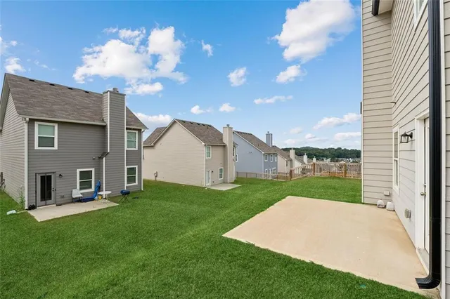 a view of a backyard with a garden