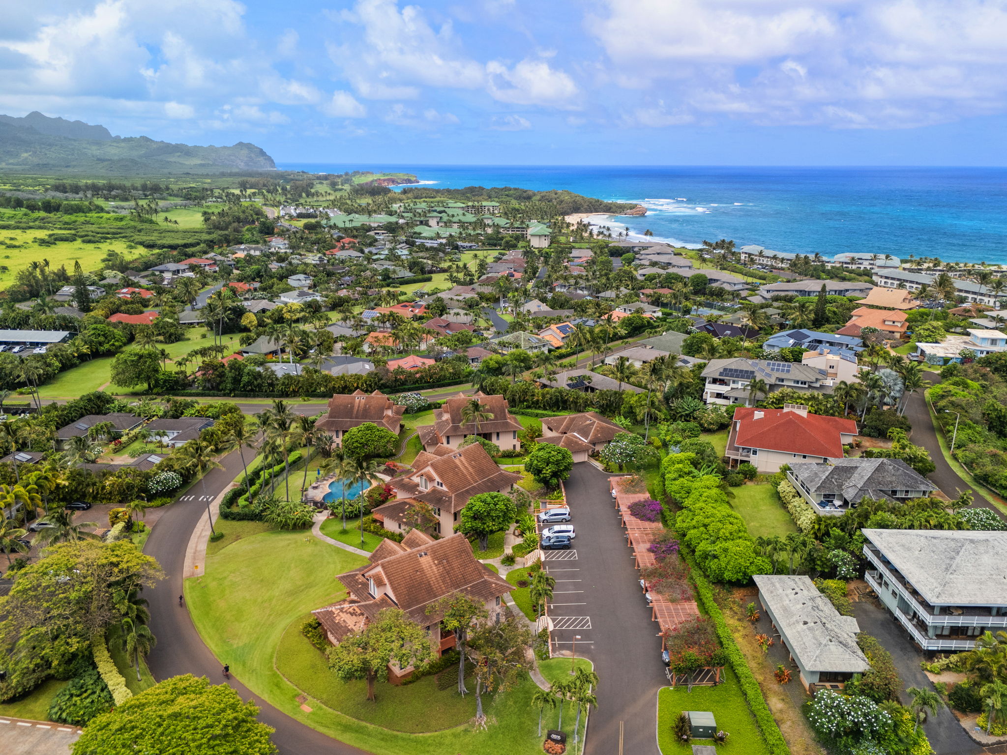 2370 Ho'ohu Road, Unit 712 Koloa, HI 96756 - Photo 24 of 28 an aerial view of residential houses with outdoor space