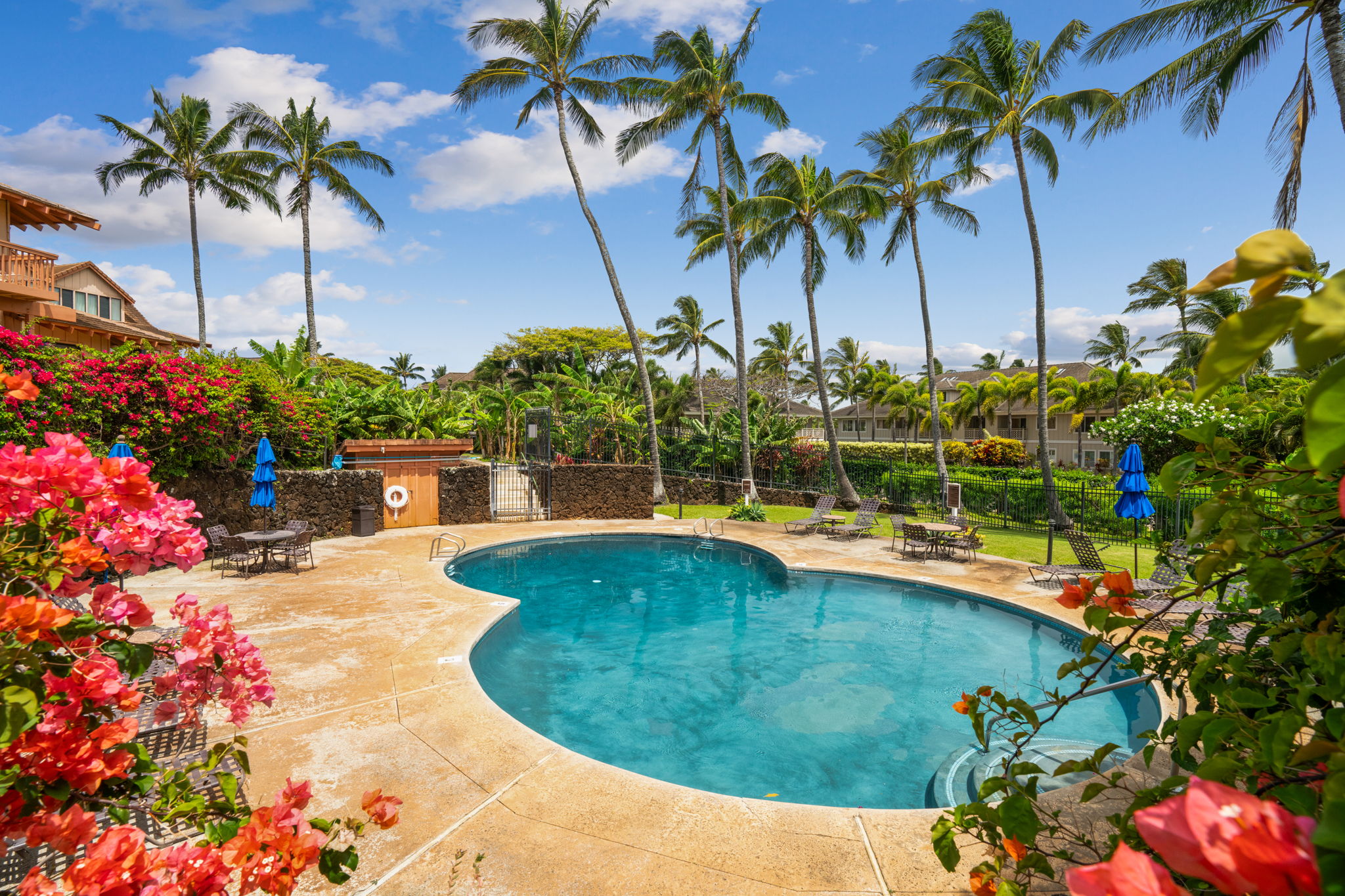 2370 Ho'ohu Road, Unit 712 Koloa, HI 96756 - Photo 27 of 28 a view of a swimming pool with a yard