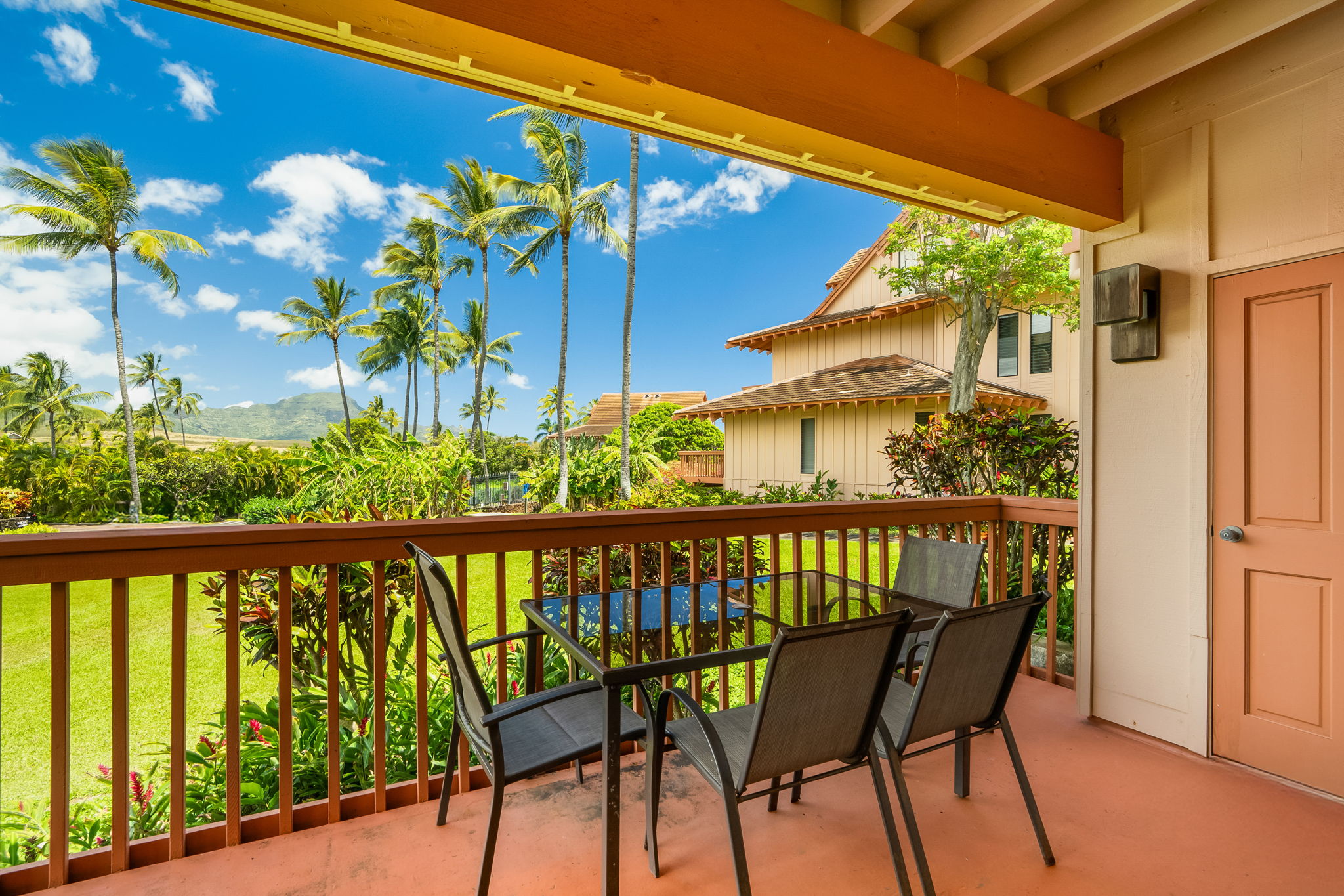 2370 Ho'ohu Road, Unit 712 Koloa, HI 96756 - Photo 7 of 28 a view of a balcony with furniture