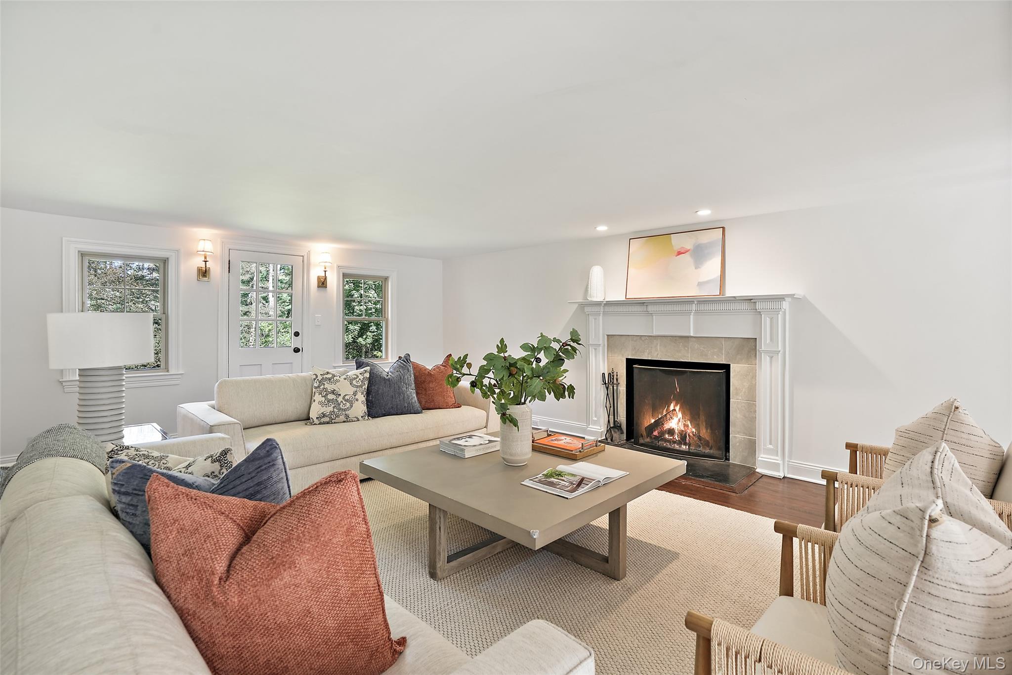 9 Oregon Road Bedford Corners, NY 10549 - Photo 4 of 35 a living room with furniture a rug and a fireplace