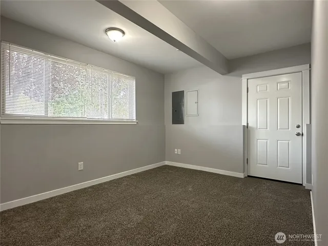 a view of a door of the house