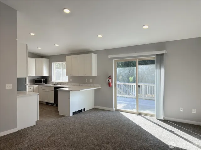 a large white kitchen