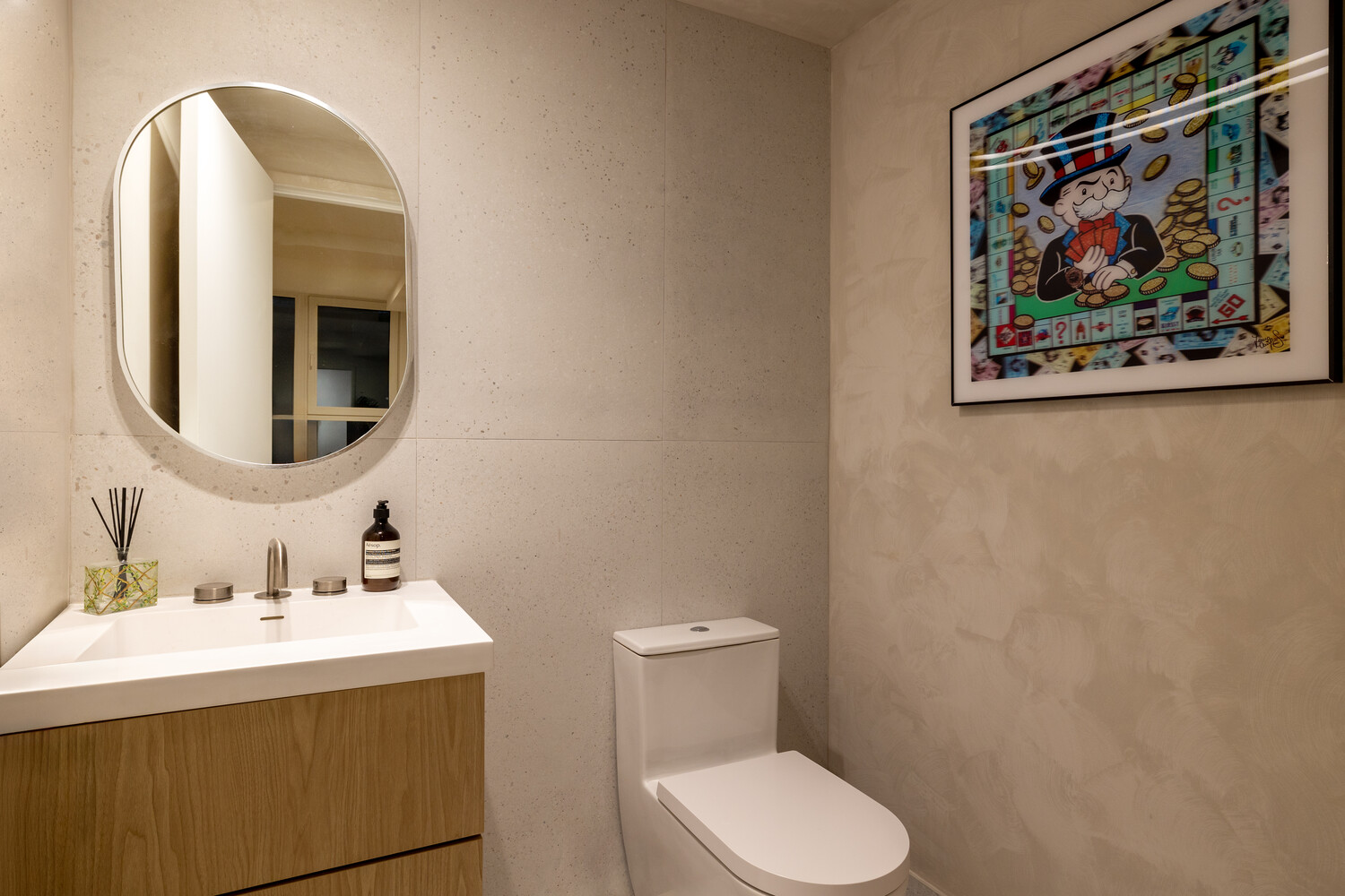 79 South 2nd Street, Unit THA Brooklyn, NY 11249 - Photo 24 of 28 a bathroom with a toilet a sink and mirror