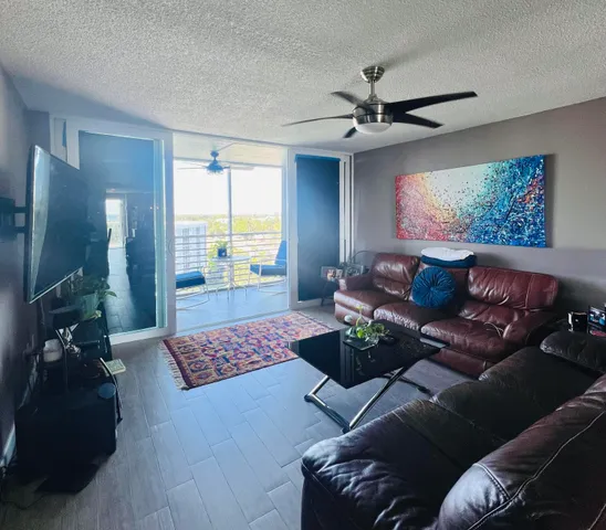 a living room filled with furniture