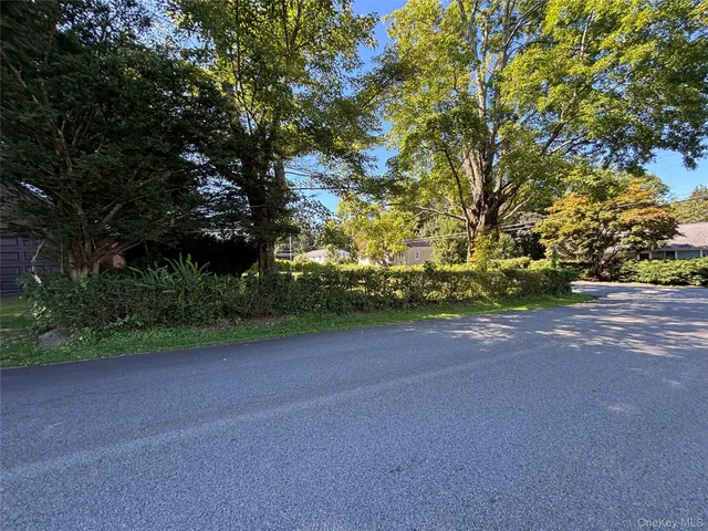 a view of a field with trees