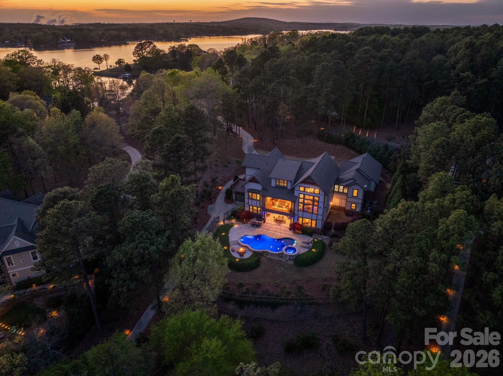 18321 Rosapenny Road Charlotte, NC 28278 - Photo 2 of 40 an aerial view of a house with a yard basket ball court and outdoor seating