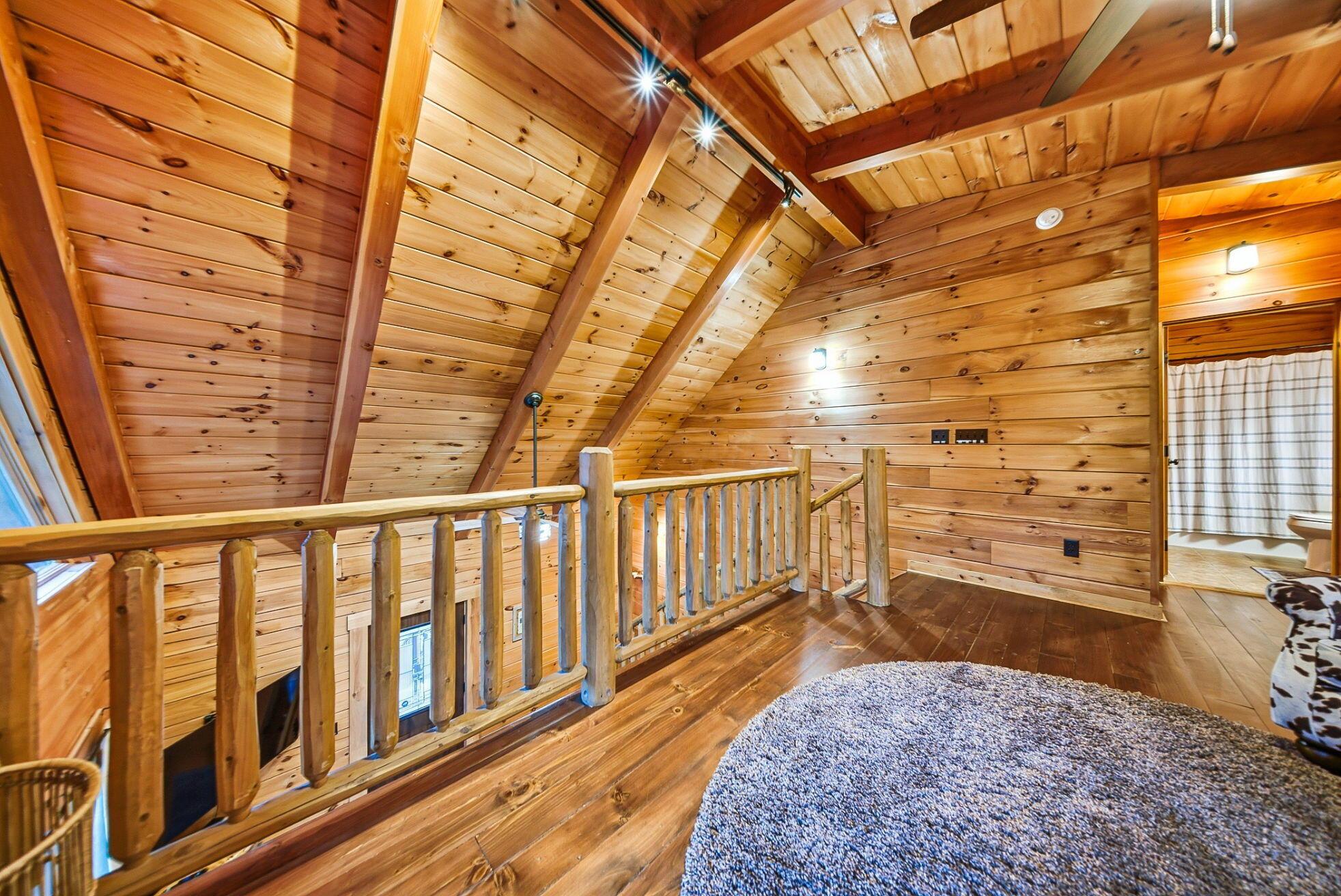 15399 Clapper Hollow Road Laurelville, OH 43135 - Photo 28 of 61 Upper Loft overlooks Main Living Space with Future Potential for Additional Sleeping Accommodations