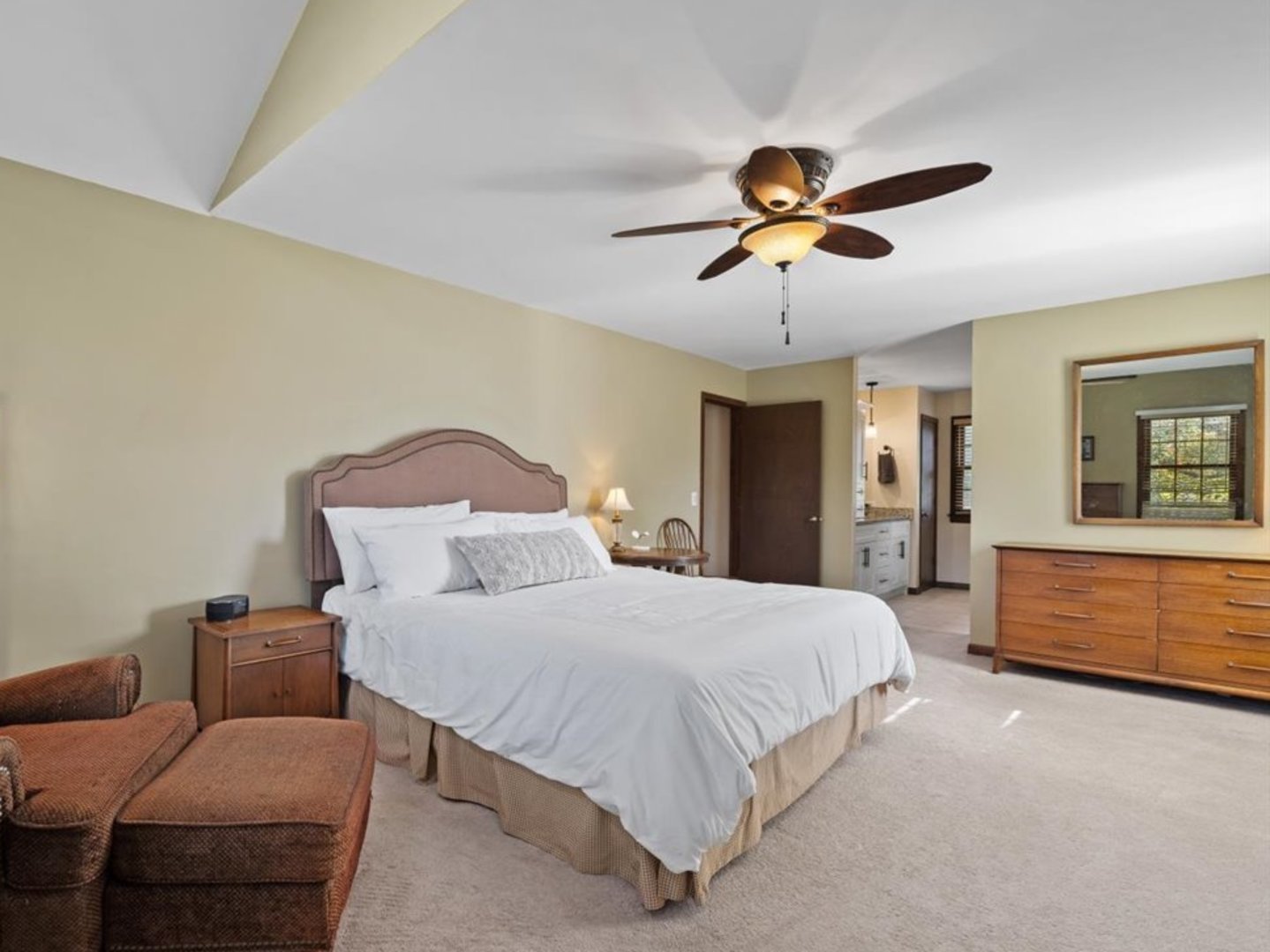 78 South Stauffer Drive Naperville, IL 60540 - Photo 19 of 31 a bedroom with a bed and ceiling fan