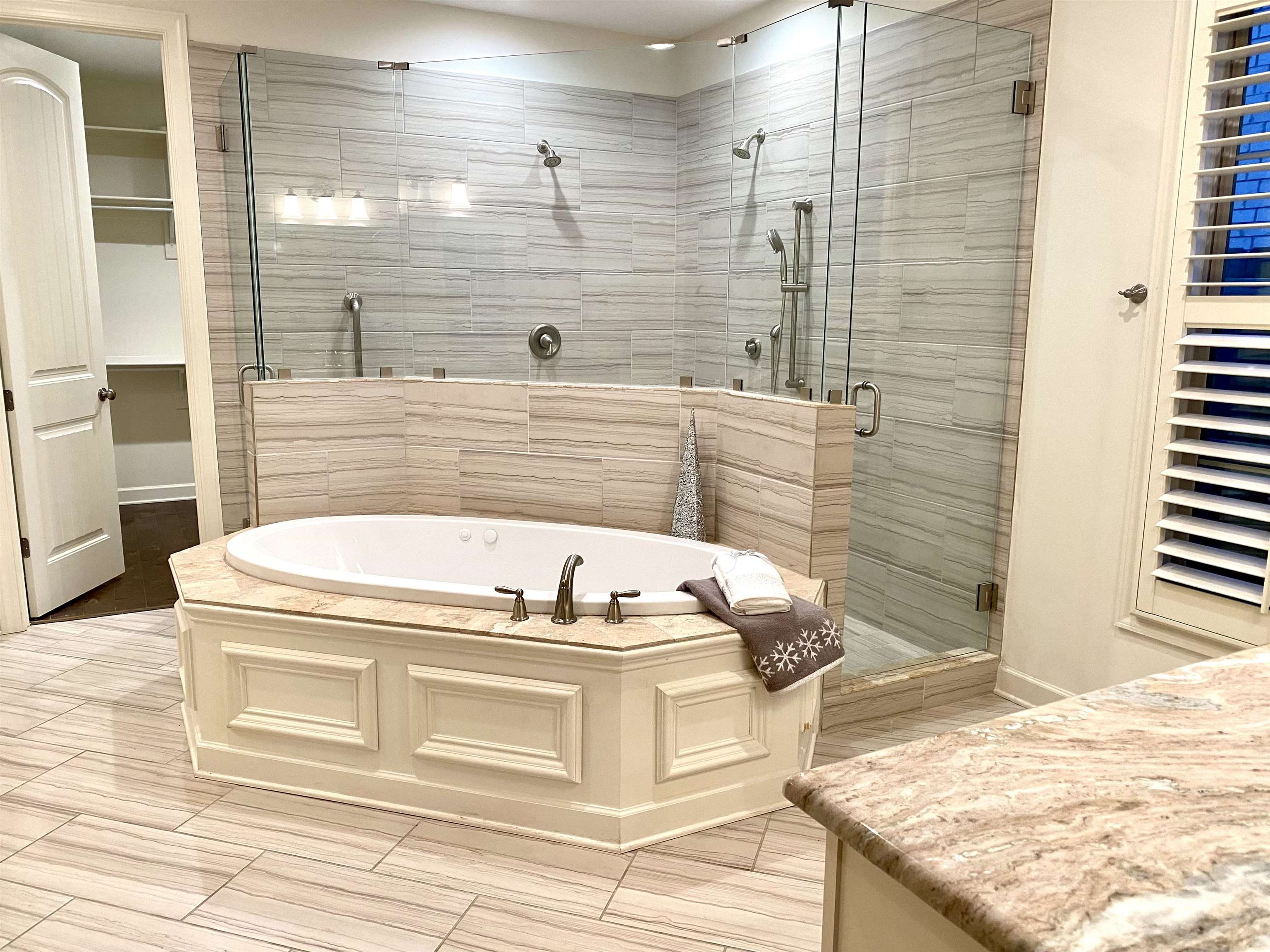 4713 Emmas Circle West Collierville, TN 38017 - Photo 12 of 25 a bathroom with a granite countertop sink and a mirror