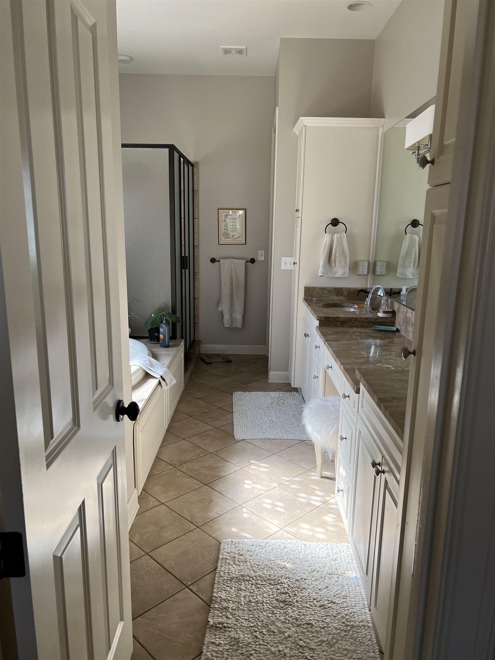 5110 Barry Road Memphis, TN 38117 - Photo 13 of 25 a bathroom with a sink a mirror and a shower