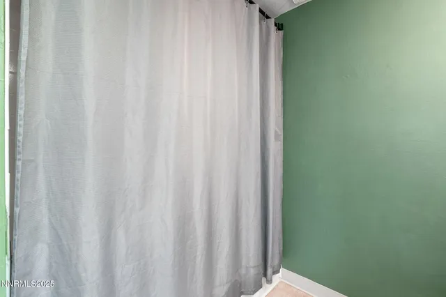 a close up view of curtain