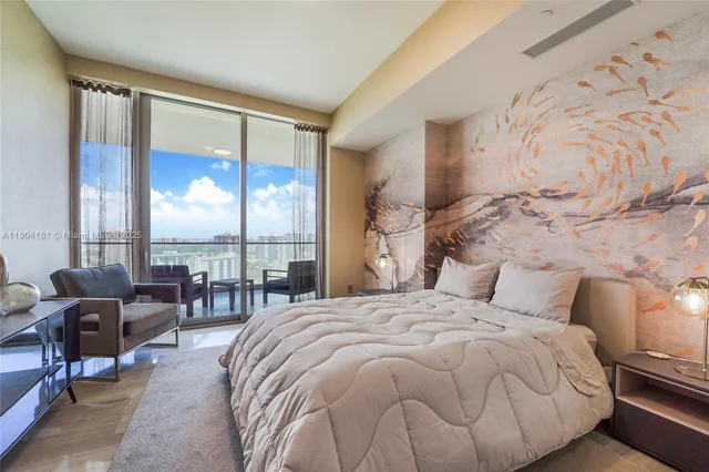 a view of a balcony with lake view and a potted plant