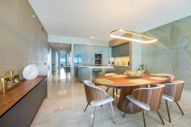 a kitchen with lots of counter top space