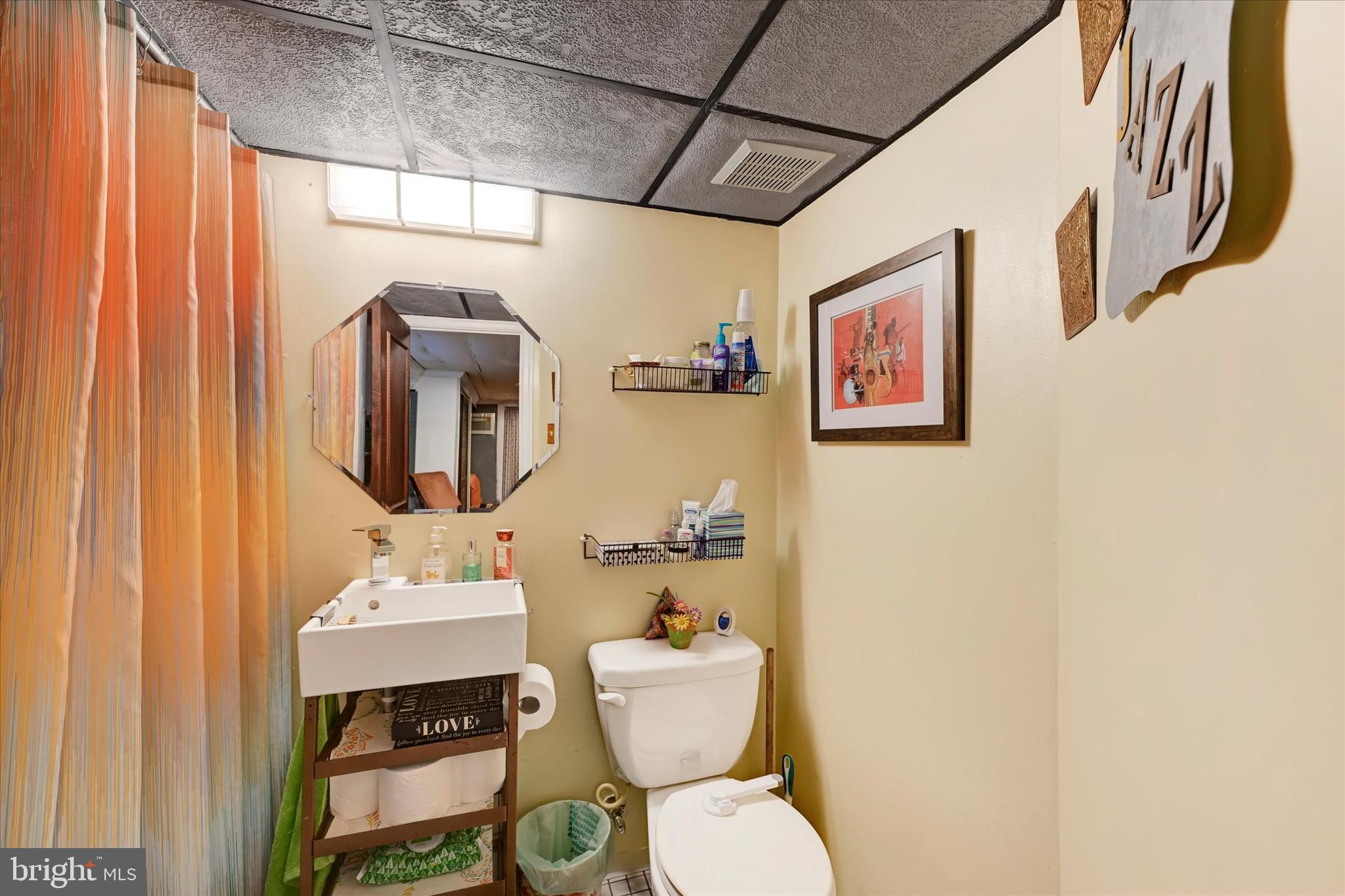 4224 Evans Chapel Road Baltimore, MD 21211 - Photo 20 of 24 a bathroom with a toilet sink and mirror