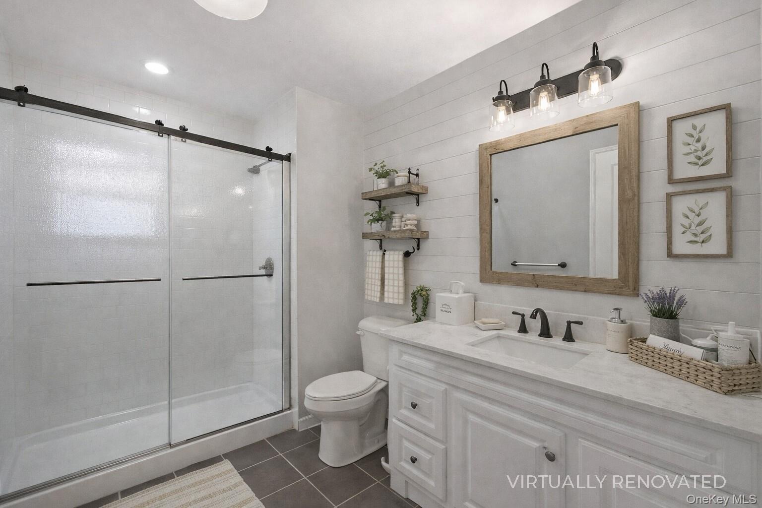 48 Nidzyn Avenue Remsenburg, NY 11960 - Photo 36 of 43 a bathroom with a toilet sink and shower